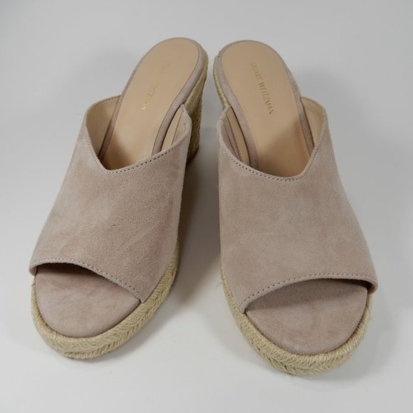 Stuart Weitzman Wonda Espadrille Wedge Mule SANDALS Size 6.5 Dolce Suede NEW - Picture 7 of 16